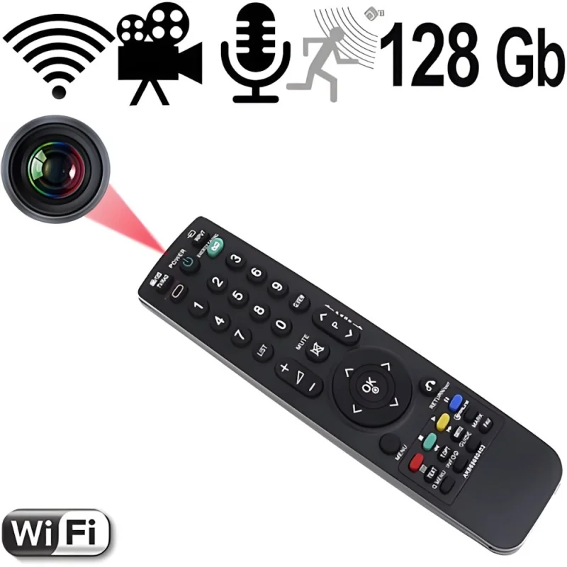 WIFI-HD SpyCam getarnt im Fernbedienung, 128 Gb