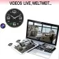 IP-Full-HD Spy-Cam in Wanduhr, 128 GB