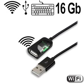 WiFi-LAN USB-Kabel Keylogger, 16 Gb