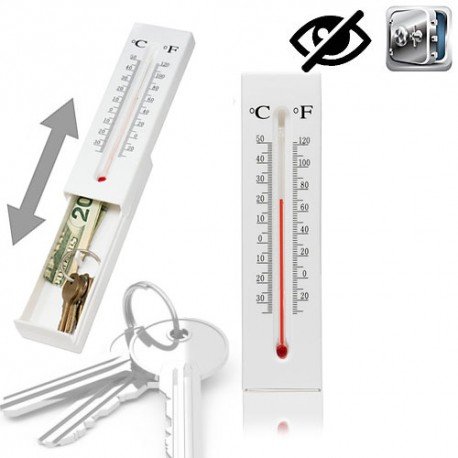 Thermometer mit Geheimfach,Thermometer-Versteck,Attrappe,Geheim,Schlüssel-Safe