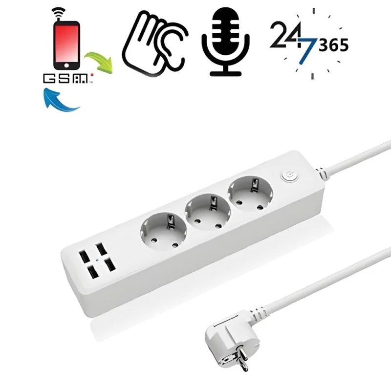 GSM-Abhörgerät in Steckerleiste 4xUSB GSM-Abhörgerät in Steckerleiste 4xUSB