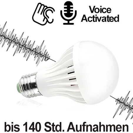 Glühbirne SPY-Recorder, Audiowanze (VAS)