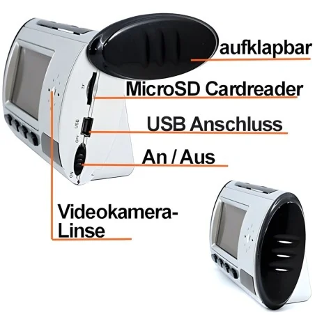 HD SpyCam getarnt im Wecker