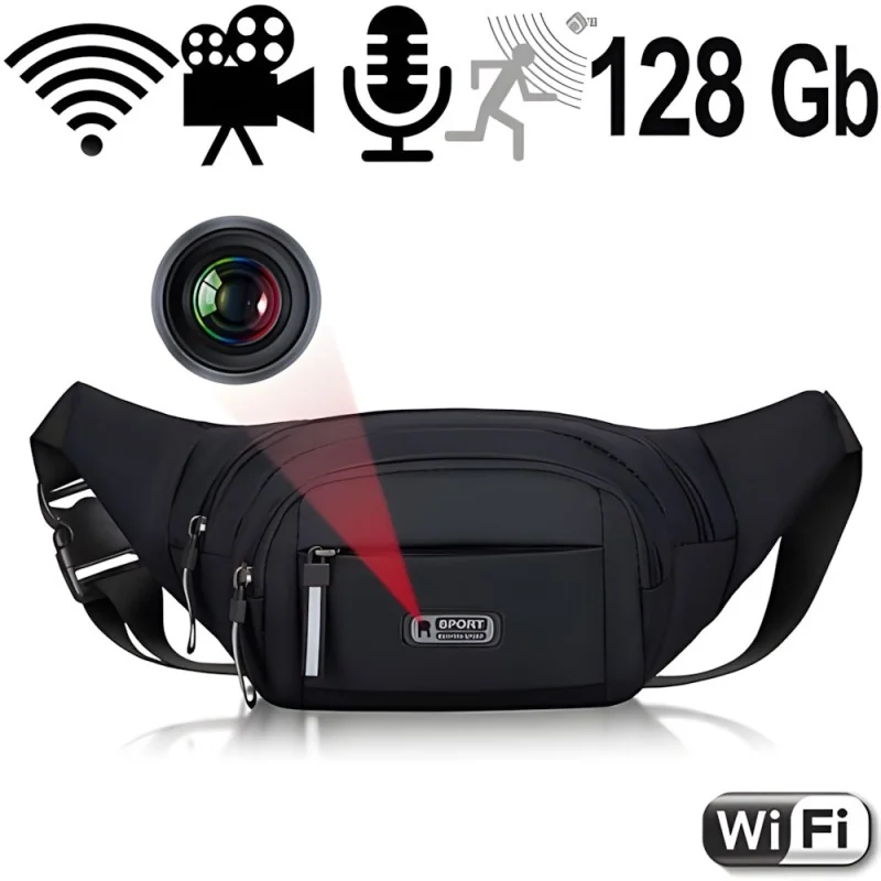 IP-HD-SpyCam in Gürteltasche, 128 Gb IP-HD-SpyCam in Gürteltasche, 128 Gb