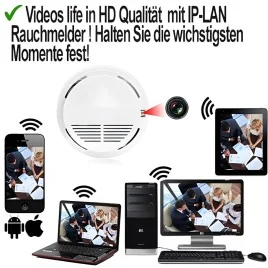 IP-LAN SpyCam im Rauchmeldergehäuse, 128 Gb - Spionagekameras - Bild 4